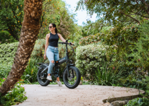 girl on her electric bike